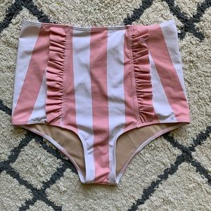 Kortni Jeane small sweet stripes ruffle in front